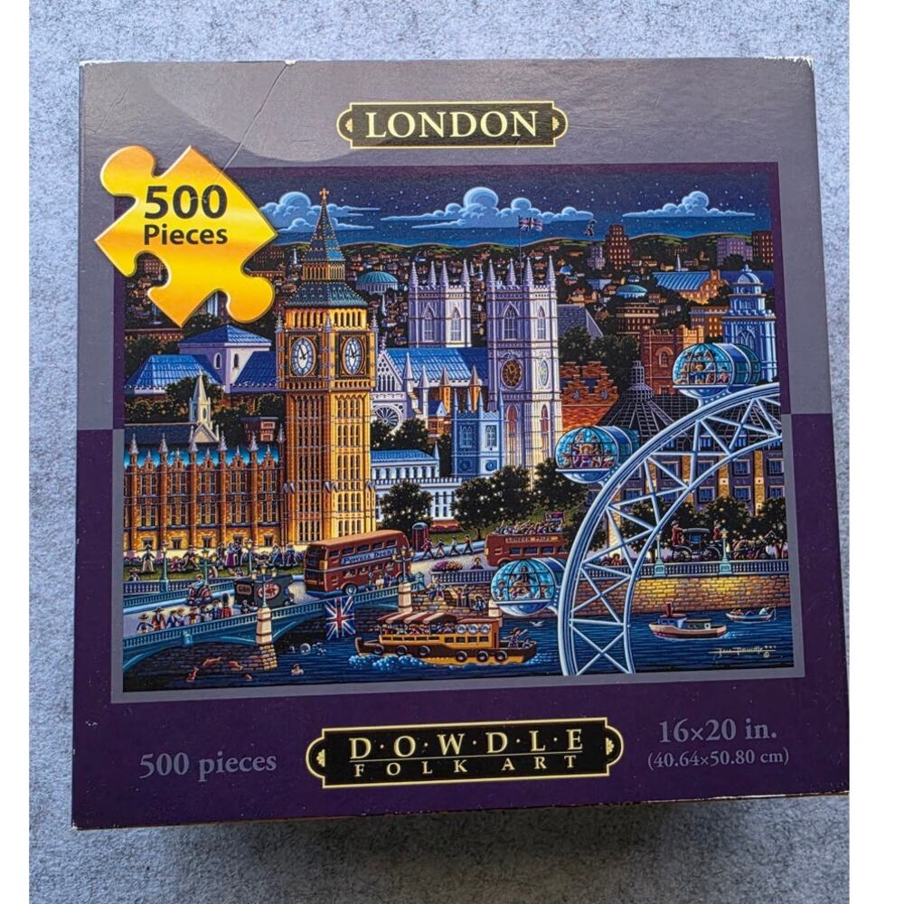 Dowdle Folk Art London Puzzle – 500 Pieces (Complete)